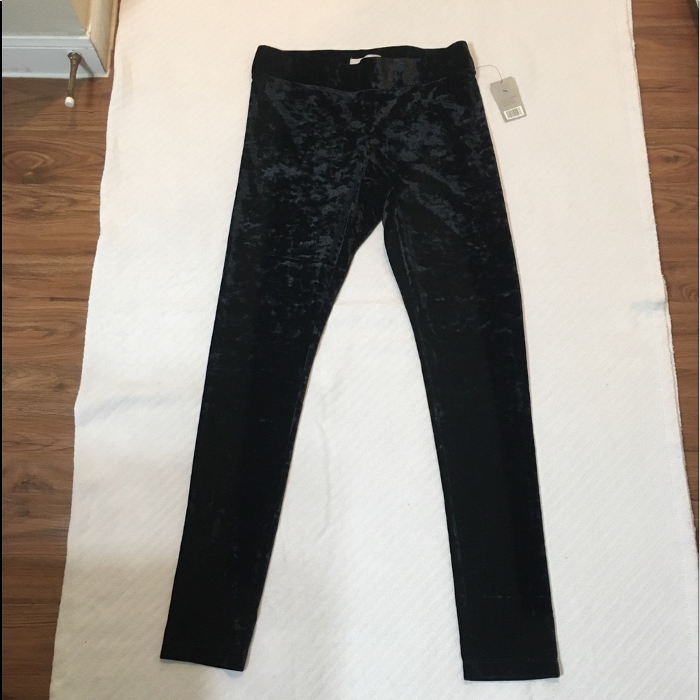 NWT Black Velvet Leggings